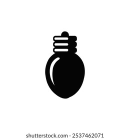 Christmas light icon on white background. Silhouette of a Christmas light.