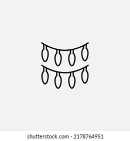 Christmas light icon sign vector,Symbol, logo illustration for web and mobile