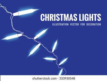 Christmas Light Illustration Vector For Decoration.