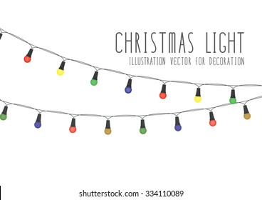 Christmas Light Illustration Vector For Decoration.