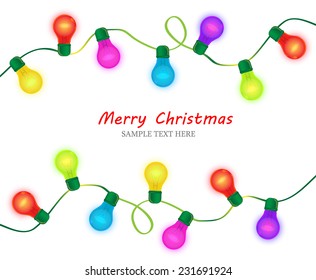 Christmas light on dark background