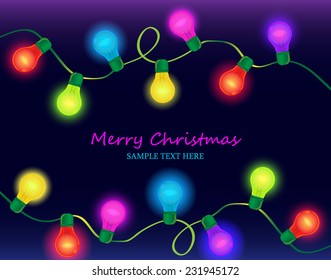 Christmas light on dark background