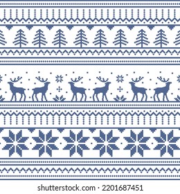 Christmas light panoramic background and drawings deer   patterns the holiday    Vector illustration