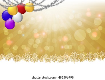 Christmas light party with Snowflake vector illustration