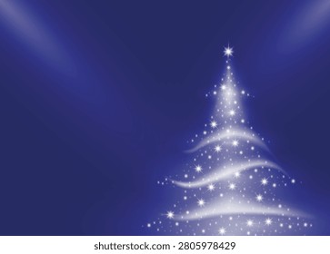 Christmas light Tree formed from Stars, White lighting Christmas background vector Christmas light Tree formed from Stars, White lighting Christmas background vector