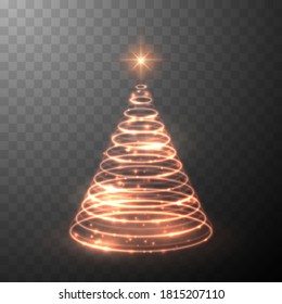 Christmas light tree. Shiny lights sparkles. Merry Christmas and Happy New Year