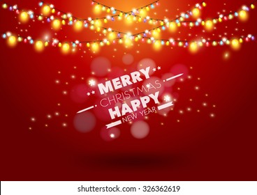 Christmas light vector background