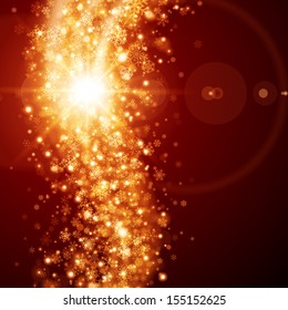Christmas light vector background. Card or invitation decoration. 
