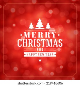 Christmas light vector background. Card or invitation. 
