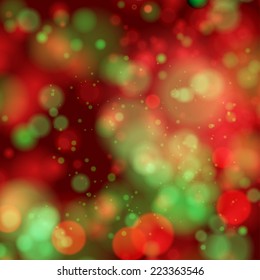 Christmas light vector background. Card or invitation.