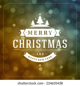 Christmas light vector background. Card or invitation. 