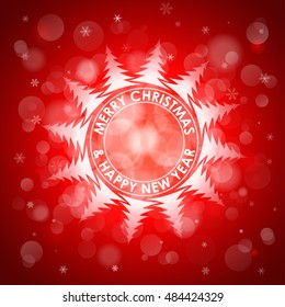 Christmas light vector background. Card or invitation.