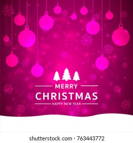 Christmas light vector background. Card or invitation.