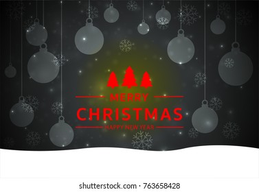 Christmas light vector background. Card or invitation.