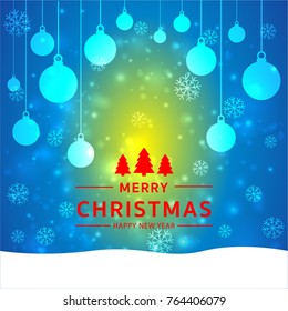 Christmas light vector background. Card or invitation.
