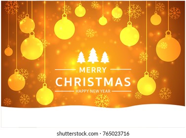 Christmas light vector background. Card or invitation