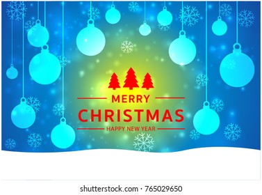 Christmas light vector background. Card or invitation