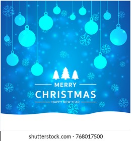 Christmas light vector background. Card or invitation.