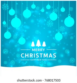 Christmas light vector background. Card or invitation.