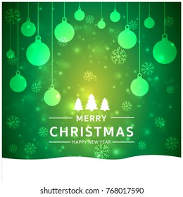 Christmas light vector background. Card or invitation.
