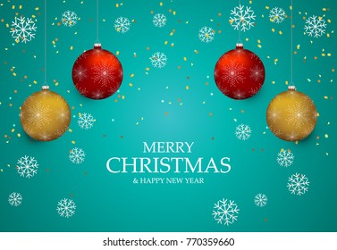Christmas light vector background. Card or invitation.