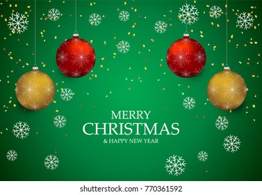Christmas light vector background. Card or invitation.