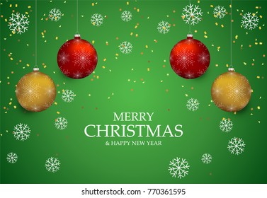 Christmas light vector background. Card or invitation.