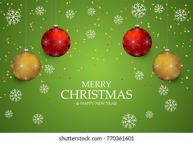 Christmas light vector background. Card or invitation.