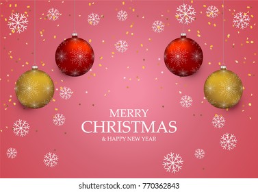 Christmas light vector background. Card or invitation.