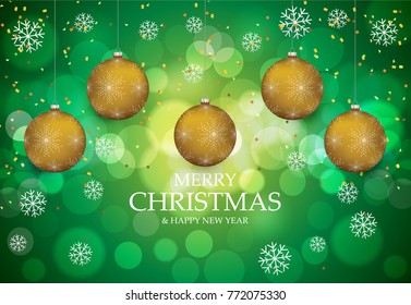 Christmas light vector background. Card or invitation