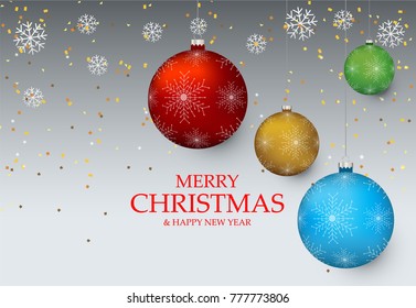 Christmas light vector background. Card or invitation