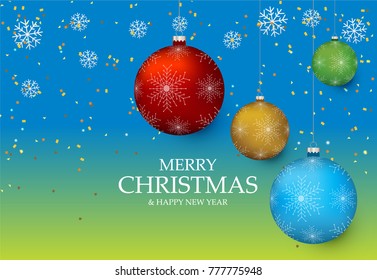 Christmas light vector background. Card or invitation