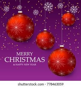 Christmas light vector background. Card or invitation