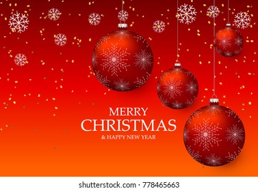 Christmas light vector background. Card or invitation