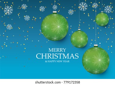 Christmas light vector background. Card or invitation