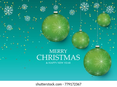 Christmas light vector background. Card or invitation
