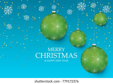Christmas light vector background. Card or invitation