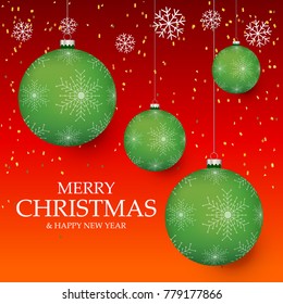 Christmas light vector background. Card or invitation