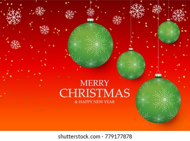 Christmas light vector background. Card or invitation