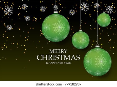 Christmas light vector background. Card or invitation