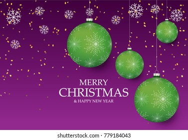 Christmas light vector background. Card or invitation