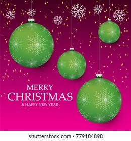 Christmas light vector background. Card or invitation