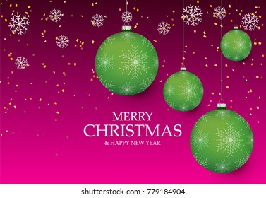 Christmas light vector background. Card or invitation