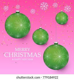 Christmas light vector background. Card or invitation
