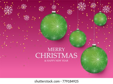 Christmas light vector background. Card or invitation