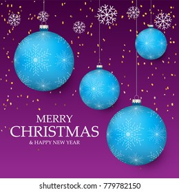 Christmas light vector background. Card or invitation
