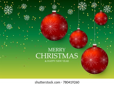 Christmas light vector background. Card or invitation