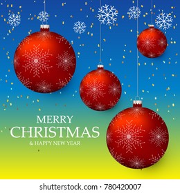 Christmas light vector background. Card or invitation
