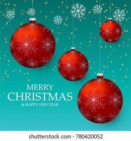 Christmas light vector background. Card or invitation