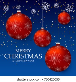 Christmas light vector background. Card or invitation